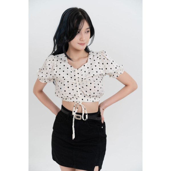 Bodina Love Print Top 